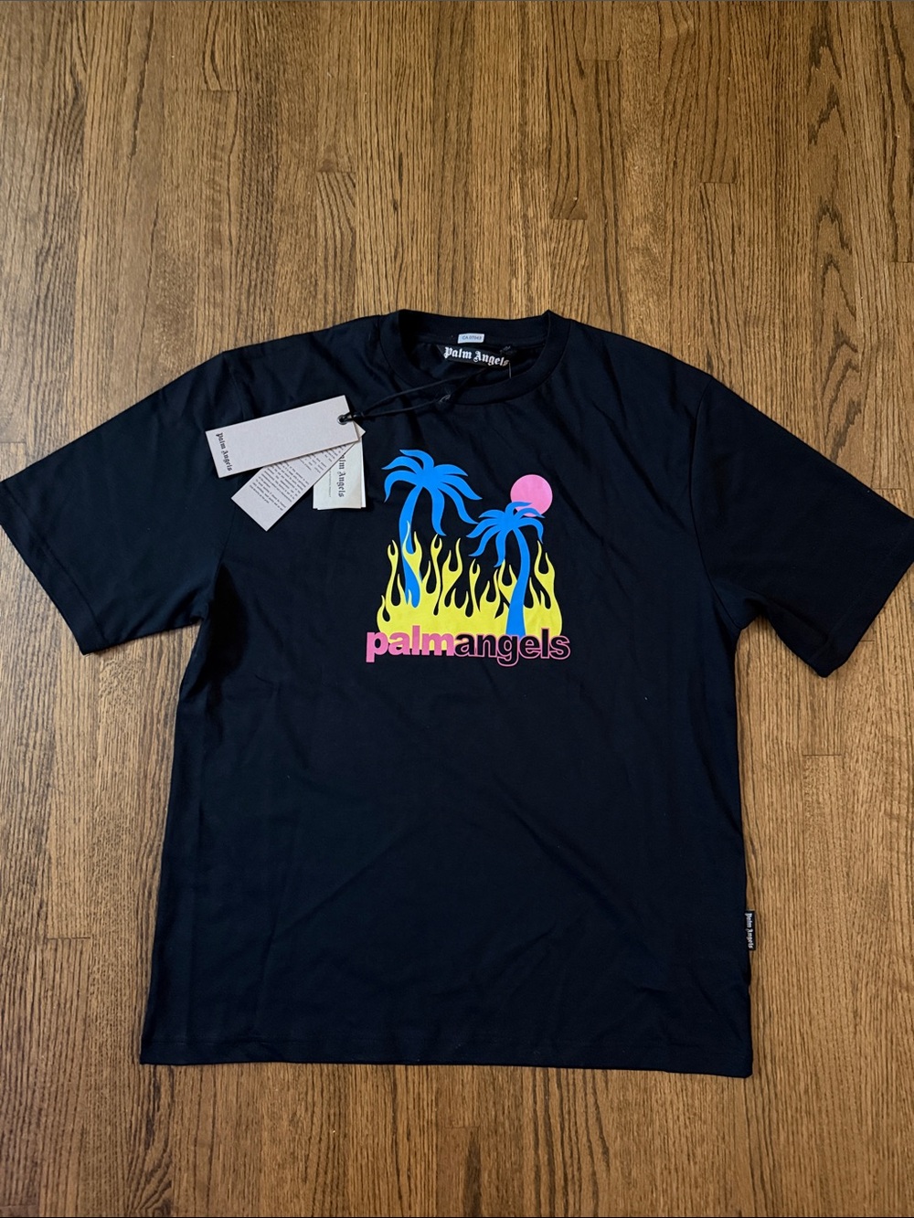 Palm Angels - Burning Oasi Slim Tee Black - Size S - BNWT